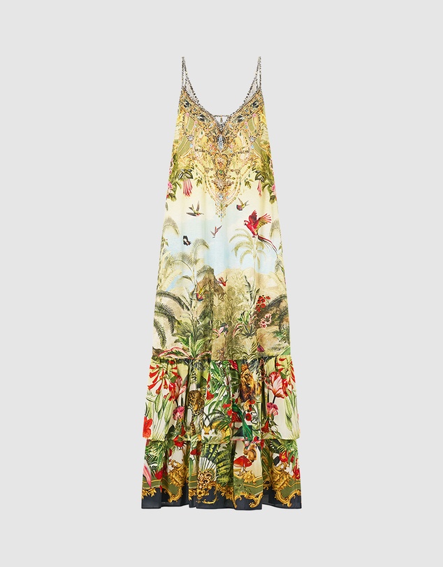 Camilla - Strappy Maxi Dress with Tiers