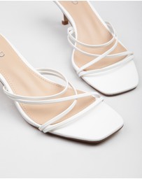 RAID - Charli White Kitten Heels Mule