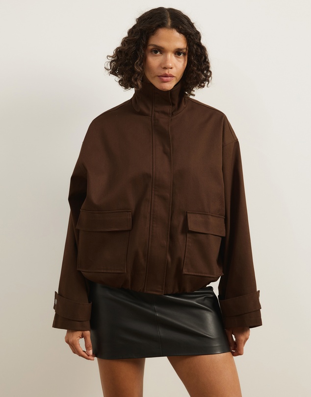 Atmos&Here - Taya Funnel Neck Twill Bomber