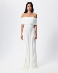 Norma Kamali - Sleeveless Cowl Neck Flared Gown