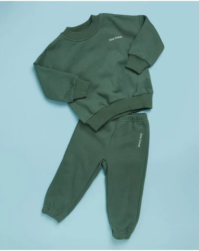 Tiny Trove - Woodie 3D Logo Tracksuit - Babies-Kids