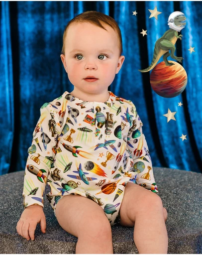 Fleur Harris - 'Outer Space' Drift Bodysuit in Cloud White