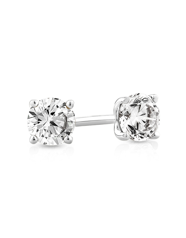 Michael Hill - 0.50 Carat TW Diamond Solitaire Stud Earrings in 18kt White Gold