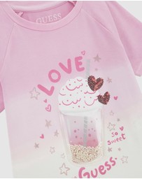 GUESS - High Low Dip Dye T-Shirt