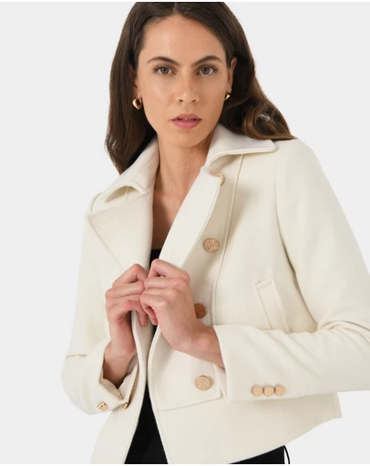 Forcast - Scout Cropped Wool Coat