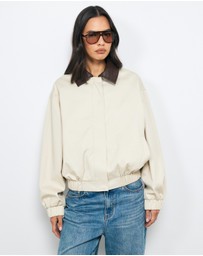 AERE - Ella Contrast Bomber Jacket