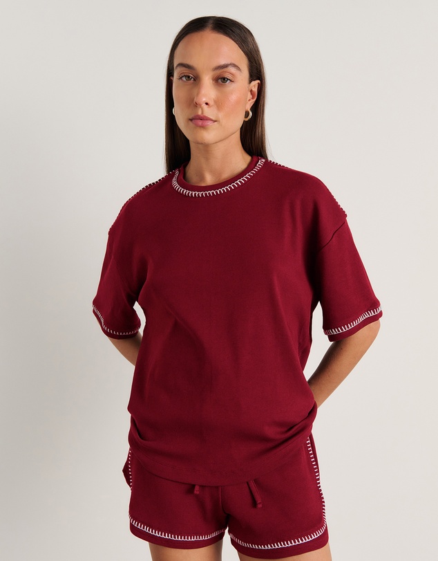 Jag - Celina Blanket Stitch Tee