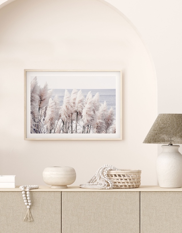 Olive et Oriel - Pampas By The Sea Art Print