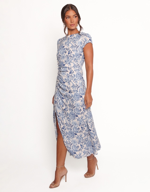 Petal & Pup - Lisbeth Midi Dress - Blue Floral