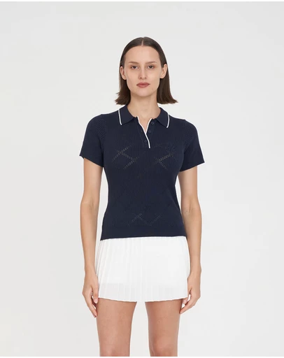 Huffer - Women's Diamond Knit Polo