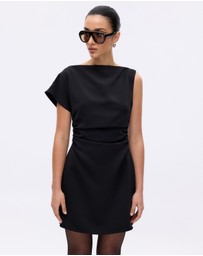 Minima Esenciales - Zeva Crepe Draped Mini Dress