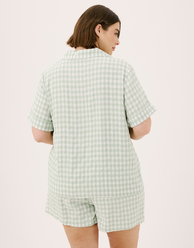 Atmos&Here Curvy - Ava Gingham Shorts Pyjama Set