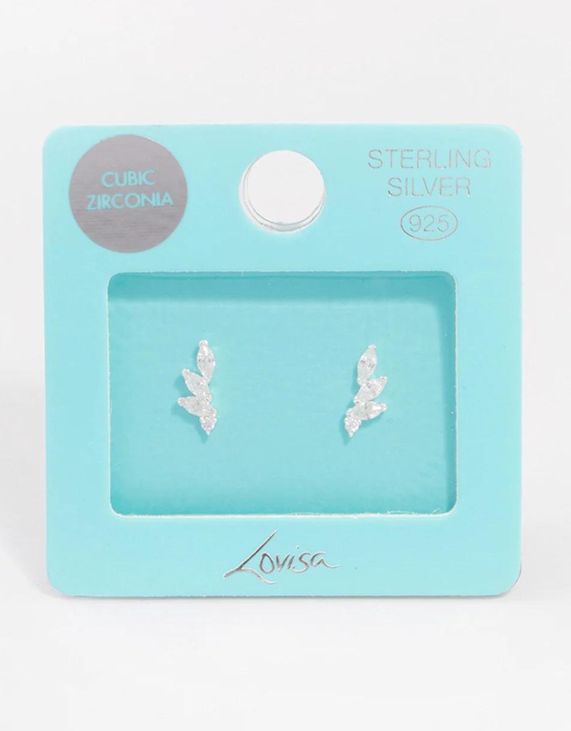 Lovisa - Sterling Silver Cubic Zirconia Climber Earrings