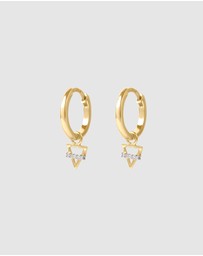 Luna Rae - Solid Gold - Earth Element Diamond Hoops