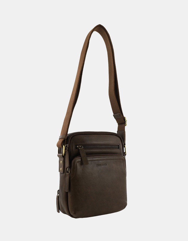 Pierre Cardin - Pierre Cardin Men's Leather Compact Crossbody Bag