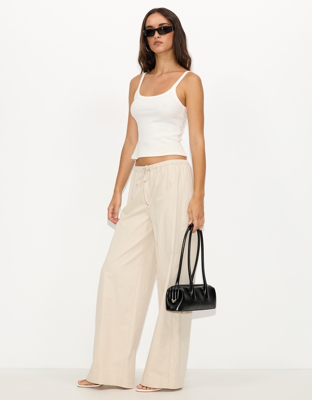 Dazie - Mist Drawstring Wide Leg Pants
