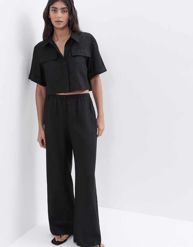 UNISON - Linen Wide Leg Pant