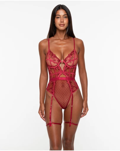 One Empire - Béatrice Burgundy Bodysuit