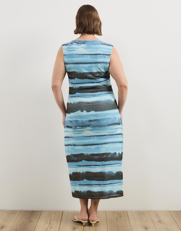 Atmos&Here Curvy - Lyra Mesh Gathered Midi Dress