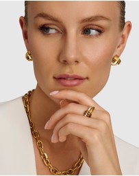 Nialaya Jewellery - Double Band Ring in Gold