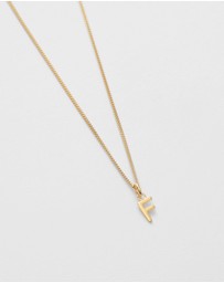 Kirstin Ash - F Outline Initial Necklace