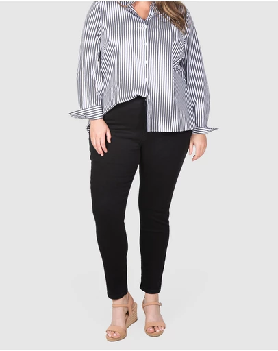 Love Your Wardrobe - Lexi Overdyed Black Denim Jeans