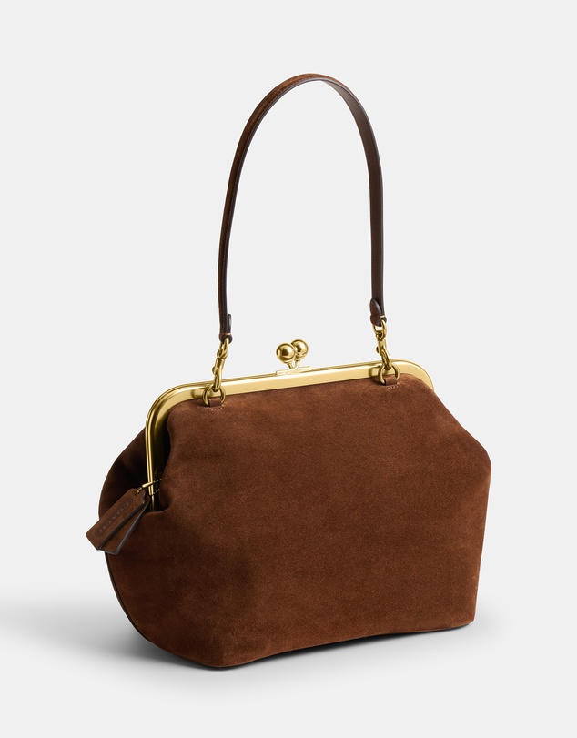 Coach - Suede Kisslock Frame Bag 27