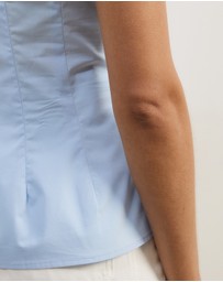 Atmos&Here - Marcy Pin Tuck Short Sleeve Shirt
