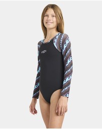 Billabong - Girls 6 to 14 Sea Level Long Sleeve Bodysuit Rash Vest