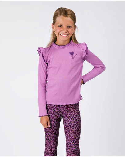 B.Nosy - Tonya Long Sleeve Frill Top - Kids-Teens