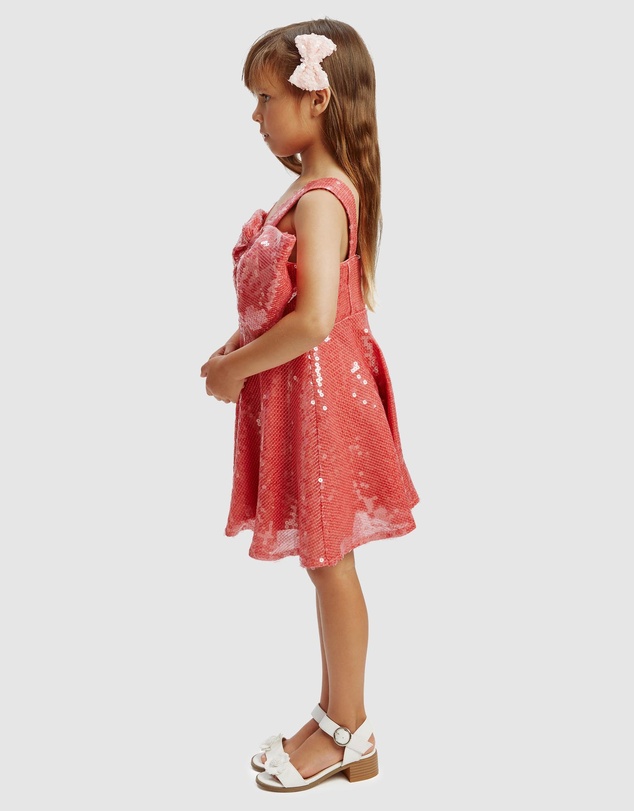 Bardot Junior - Stefania Sequin Bow Dress - Kids-Teens