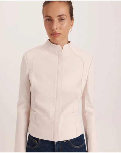 SABA - Karla Wool Fitted Biker Jacket