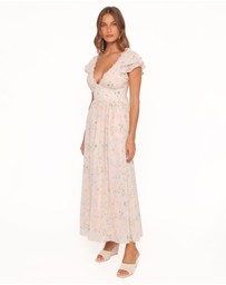 Petal & Pup - Angelica Midi Dress - Pastel Pink Floral