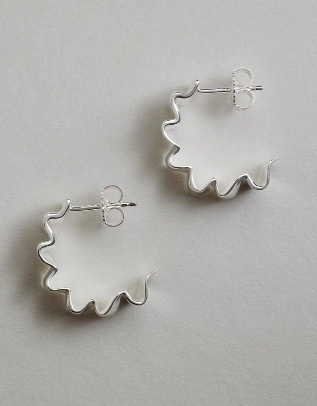 SAINT VALENTINE - Franca Hoops - Silver