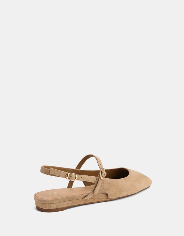 Wittner - Dallas Suede Leather Flat Slingbacks