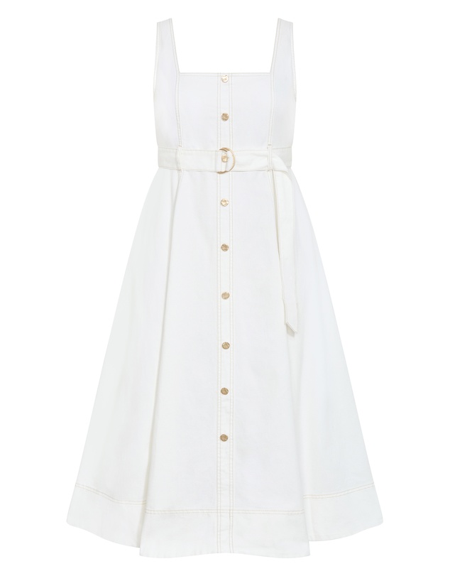 City Chic - Rhia Fit & Flare Denim Dress