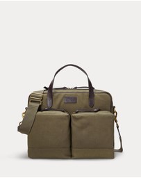 Polo Ralph Lauren - Leather-Trim Canvas Commuter Bag