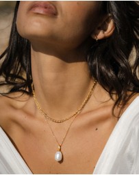 Ottoman Hands - Thea Snake Chain Necklace with T-Bar