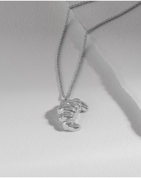 Wanderlust + Co - Croissant Silver Necklace
