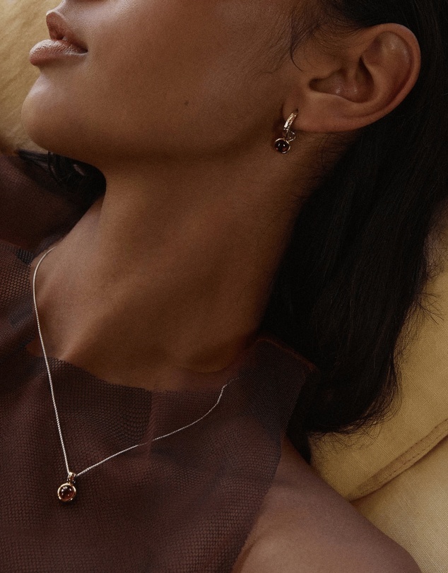 Najo - Solace 2-Tone Garnet Necklace