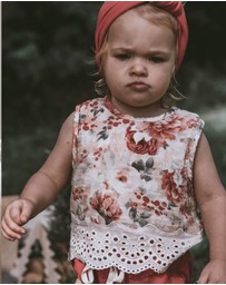 WITH LOVE FOR KIDS - Cotton Muslin Lace Top - Babies - Kids