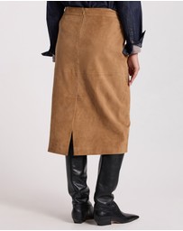 David Lawrence - Tanzie Suede Pencil Skirt