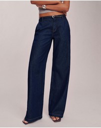 Reformation - Elio Low Rise Denim Trousers