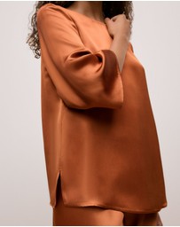 Trenery - Satin Relaxed Blouse in Sierra