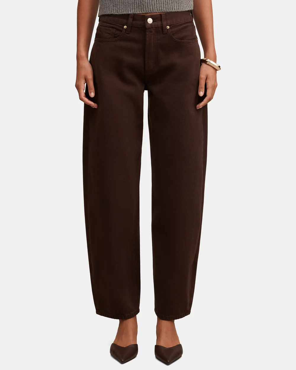 Emma Mid Rise Barrel Jeans