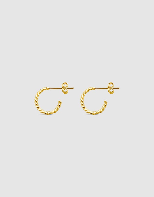 Ichu - Rope Twist Hoops Gold