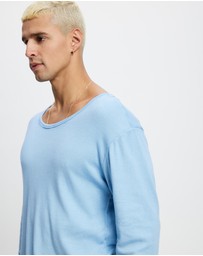 Surrounded By Ghosts - The Gypsum Slim Rib Knit Long Sleeve T-Shirt