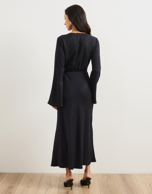 Atmos&Here - Dani Wrap Long Sleeve Midi Dress