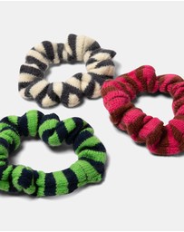 Damson Madder - Stripe Knitted Scrunchies