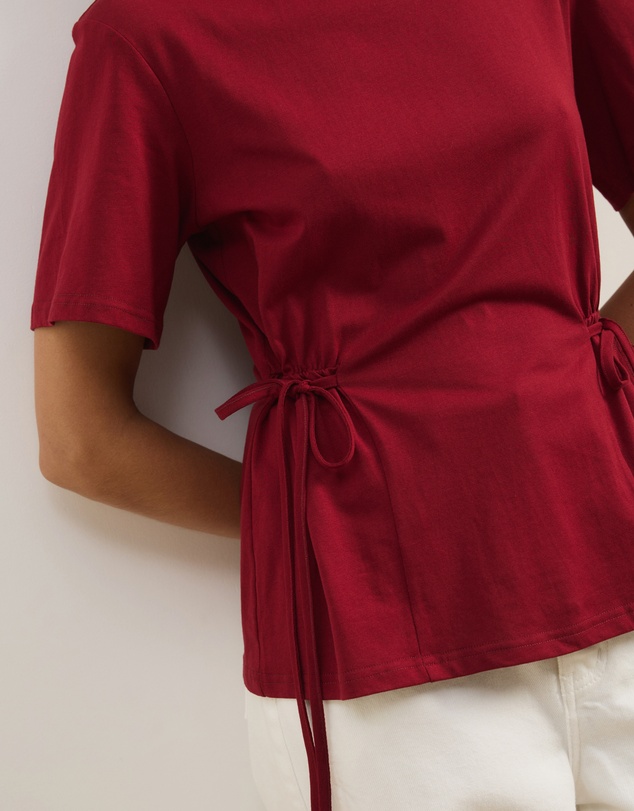 Atmos&Here - Short Sleeve Tie Waist T-Shirt